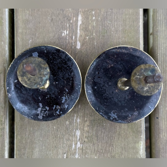 Antique Victorian Set of 2 Ormolu Gilded Bronze Floral Drapery Curtain Tiebacks - Picture 10 of 12